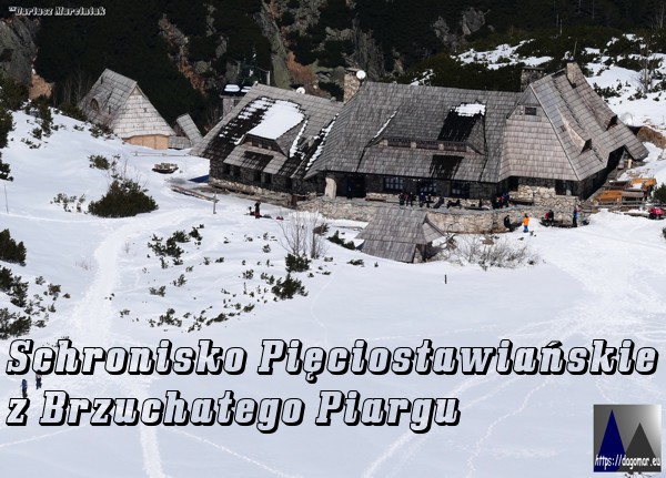 Schronisko w Dolinie Pięciu Stawów Polskich, Schronisko Pięciostawiańskie z Brzuchatego Piargu
