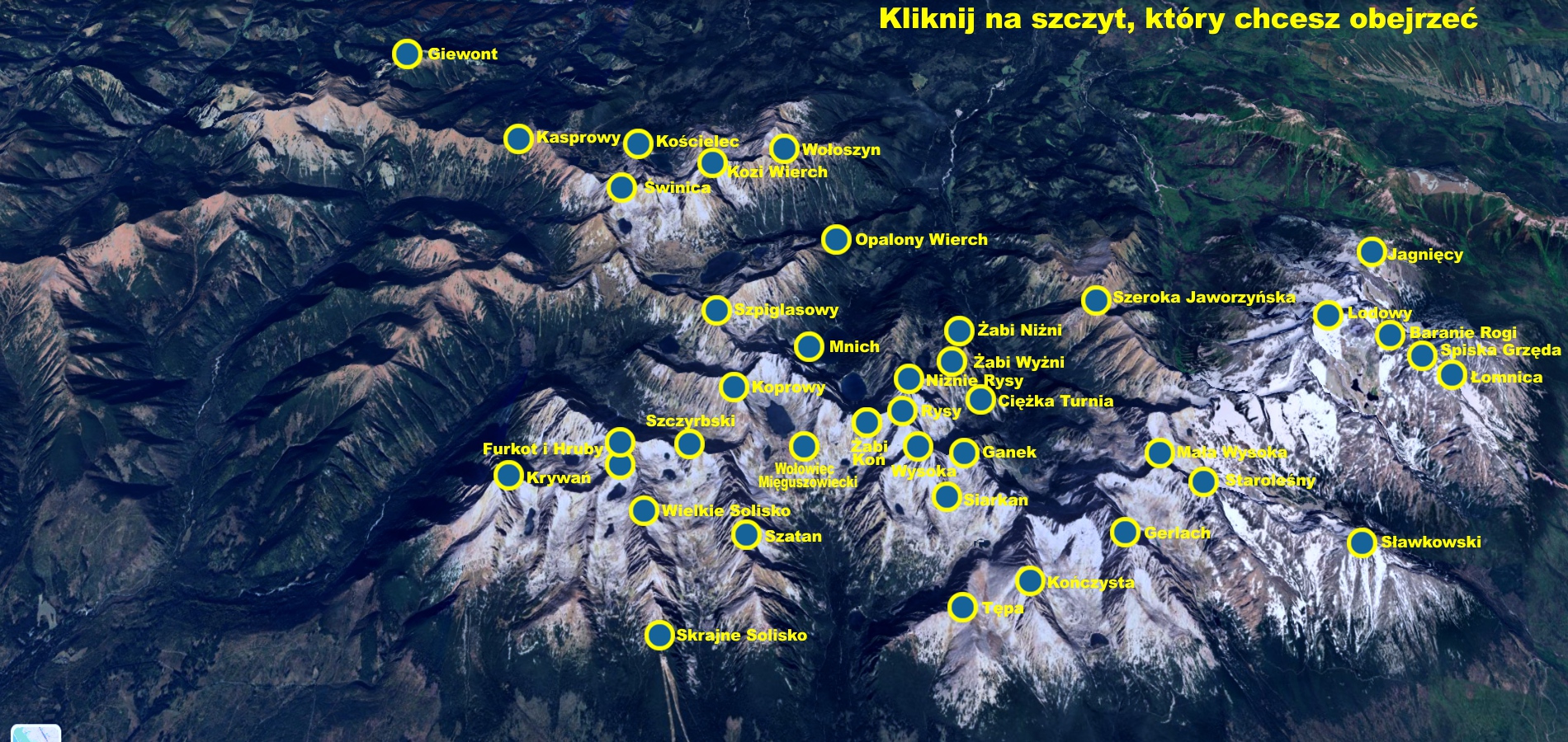 mapa Tatr