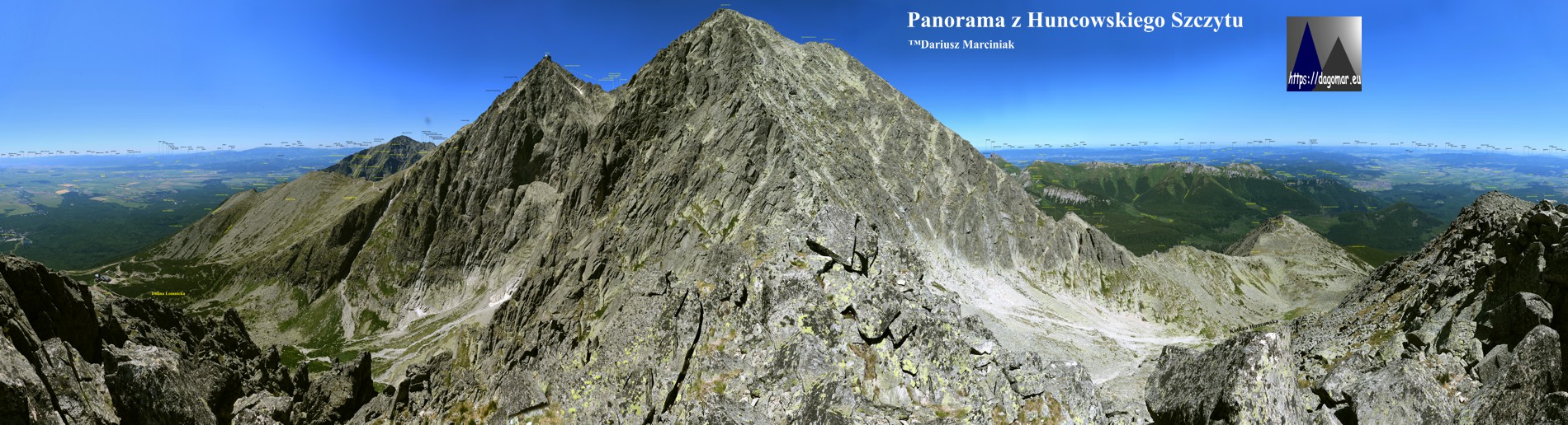 panorama z Huncowskiego Szczytu